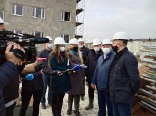 16 октября 2020г. Великий Новгород, Речная ул. Строительство детского сада на 190 мест в Псковском микрорайоне. Фото управления по работе со СМИ