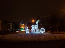 17 декабря 2018 г. Великий Новгород. Предновогоднее украшение городских улиц. Фото Анны Костецкой